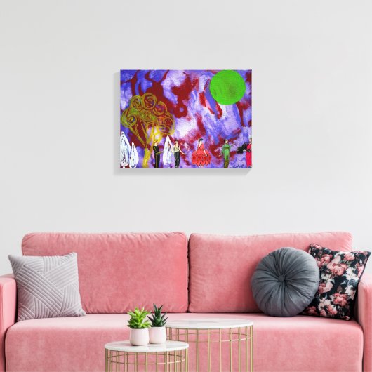 Infanta's Moonlight Garden Party van Michael Moffa Canvas Afdruk (Insitu (Woonkamer))