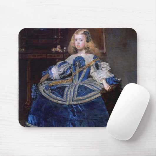 Infante Margarita Teresa in blauwe jurk, Velazquez Muismat (Met muis)