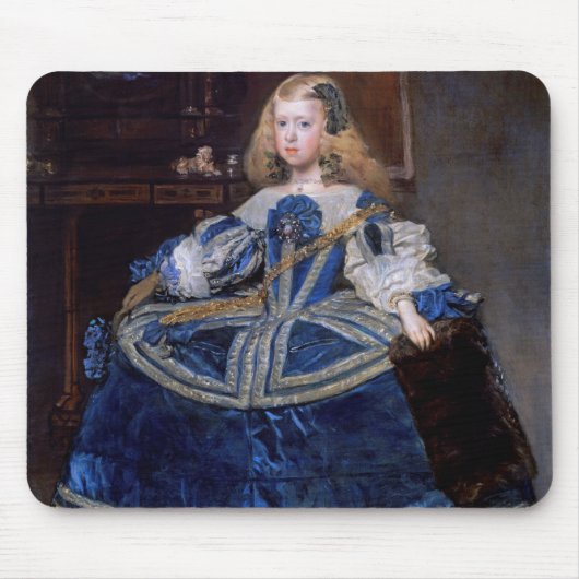 Infante Margarita Teresa in blauwe jurk, Velazquez Muismat (Voorkant)