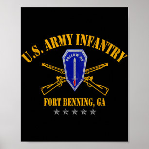 Infanterie School Fort Benning Veteraan Patriottis Poster