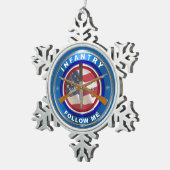 Infanterie Tin Sneeuwvlok Ornament (Rechts)