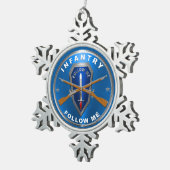 Infanterie Tin Sneeuwvlok Ornament (Rechts)