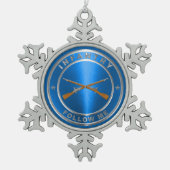 Infanterie Tin Sneeuwvlok Ornament (Voorkant)