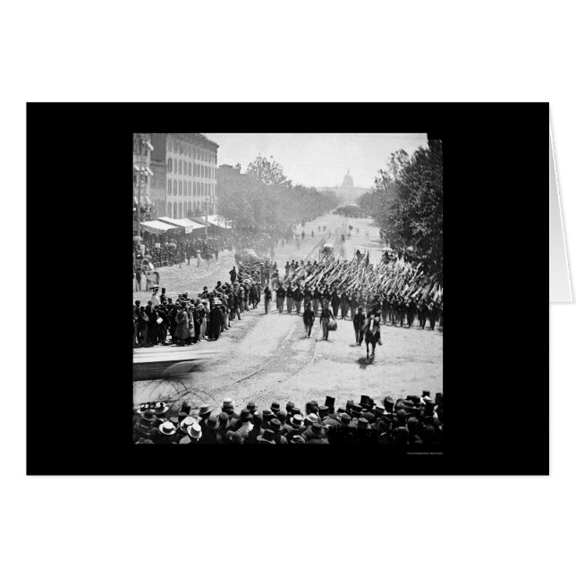Infanterieparade op Pennsylvania Avenue 1865 (Voorkant Horizontaal)