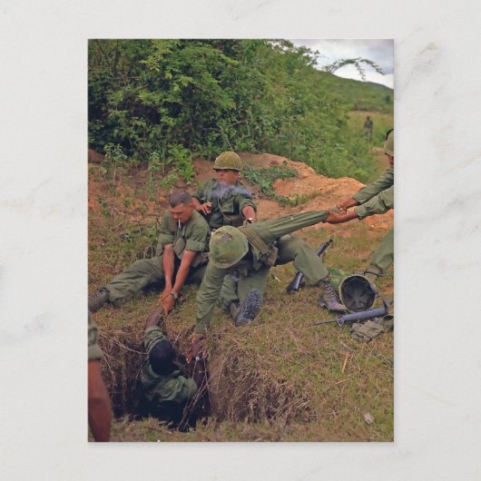 Infanterieplatform in Operatie Oregon Vietnam Briefkaart (Voorkant)