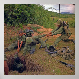 Infanterieplatform in Operatie Oregon Vietnam Poster