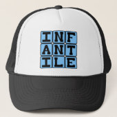 Infantiel, zeer jong trucker pet (Voorkant)