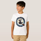 Infantil(T-shirt) Viagem da Bruxa Natalina T-shirt (Voorkant volledig)