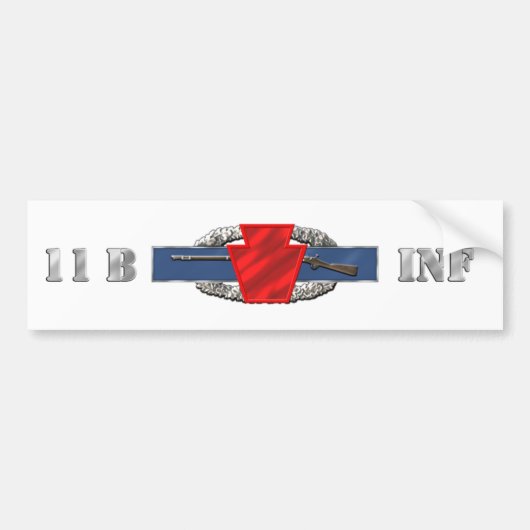 INFANTRY 11B 28e infanteriedivisie Bumpersticker (Voorkant)
