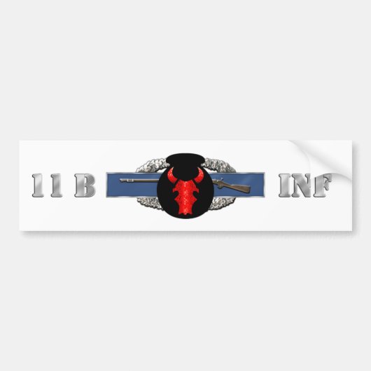 INFANTRY 11B 34th ID Bumpersticker (Voorkant)