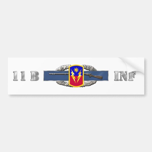 INFANTRY 11B 40e Infanteriebrigade Combat Bumpersticker (Voorkant)