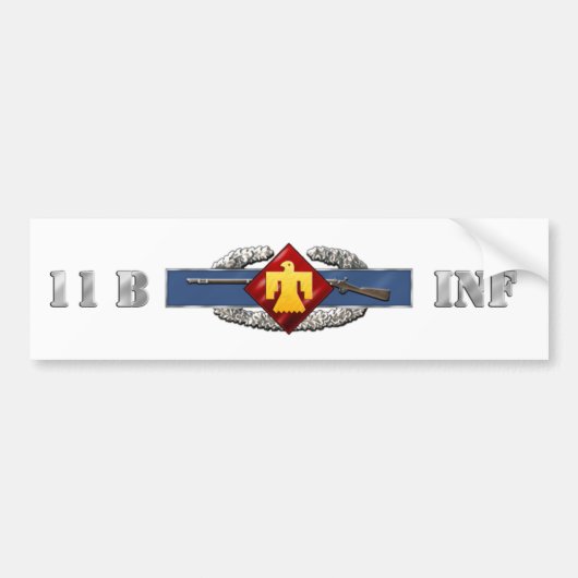 INFANTRY 11B 45th Infantry Brigade Combat Team Bumpersticker (Voorkant)