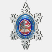 Infantry 11B Tin Sneeuwvlok Ornament (Rechts)