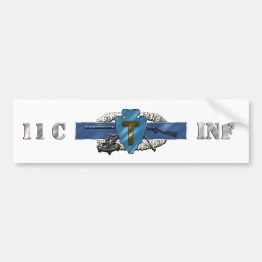 INFANTRY 11C 36th Infantry Division Bumpersticker (Voorkant)
