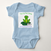 Infant's Frog on a Lily Pad Blue on White Bodysuit (Voorkant)