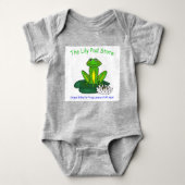 Infant's Frog on a Lily Pad Gray Bodysuit (Voorkant)