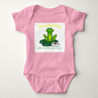 Infant's Frog on a Lily Pad Pink Bodysuit