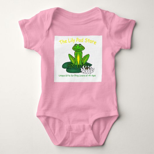 Infant's Frog on a Lily Pad Pink Bodysuit (Voorkant)