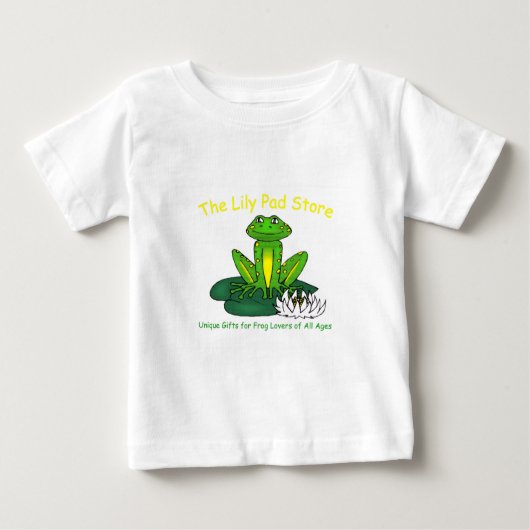 Infant's Frog on a Lily Pad White T-Shirt (Voorkant)