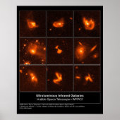 Infared Galaxies Hubble Telescope Foto Poster (Voorkant)