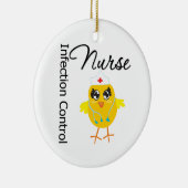 Infectiecontrole Zurse Chick v1 Keramisch Ornament (Rechts)