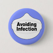 Infectiemaskerpijn vermijden ronde button 5,7 cm (Voorkant)