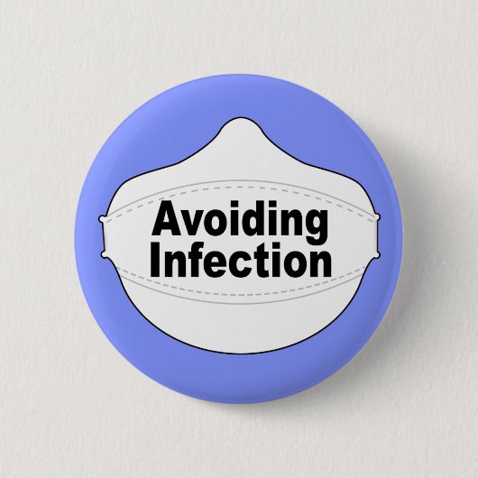 Infectiemaskerpijn vermijden ronde button 5,7 cm (Voorkant)