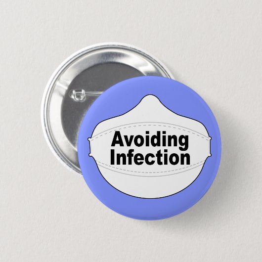 Infectiemaskerpijn vermijden ronde button 5,7 cm (Voorkant /achterkant)
