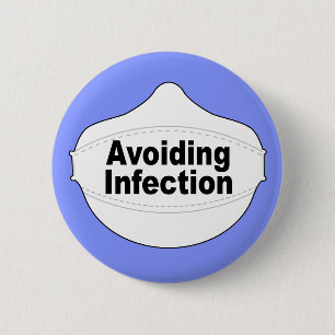 Infectiemaskerpijn vermijden ronde button 5,7 cm
