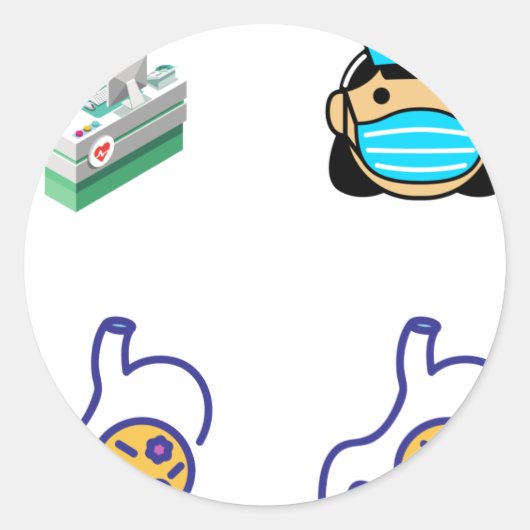 Infection Control Nurse Sticker Pack - Infection C (Voorkant)