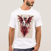 Infernal Clash: Devil Angel T-shirt Design" (Voorkant)