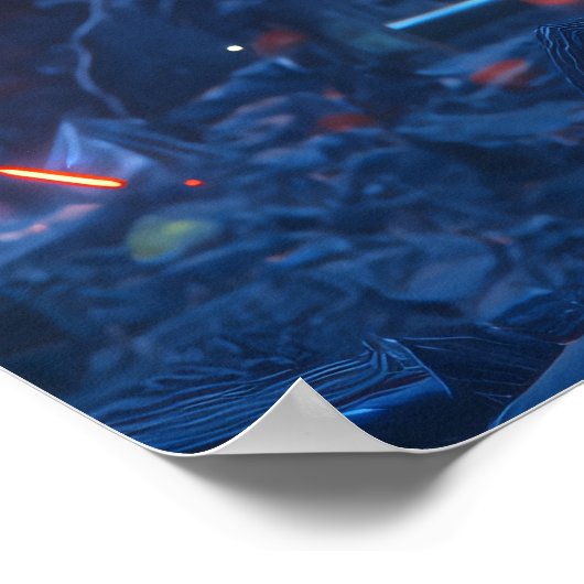 Infernal Cyber Warrior – Neon Fire Samurai Poster (Hoek)