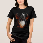 Infernal Demon in White Wrath Robe Tri-Blend Shirt (Voorkant)