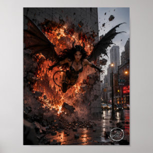 Infernal Doorbraak Urban Fantasy Poster