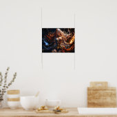Infernal Flame en Frost Meesteres meisje Poster (Keuken)