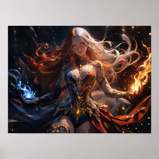 Infernal Flame en Frost Meesteres meisje Poster (Voorkant)