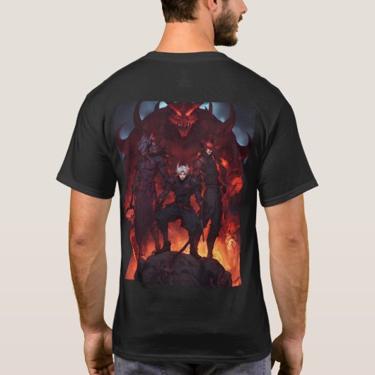 Infernal Horde: Vijf demonen ontketend T-shirt (Achterkant)