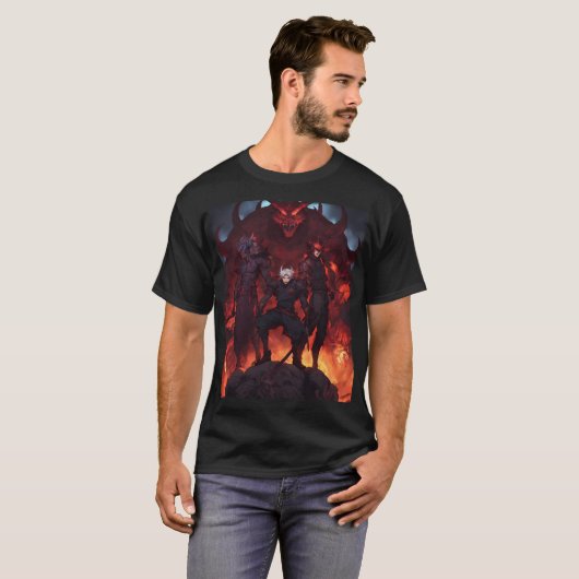 Infernal Horde: Vijf demonen ontketend T-shirt (Voorkant volledig)
