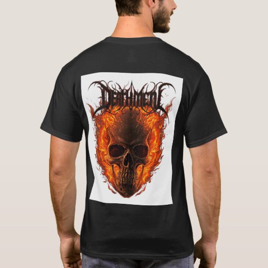 Infernal Reign - Fire & Skull Death Metal T-shirt (Achterkant)