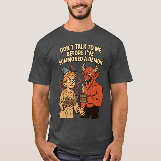 Infernal Roast Funny Coffee D & D T-shirt (Voorkant)