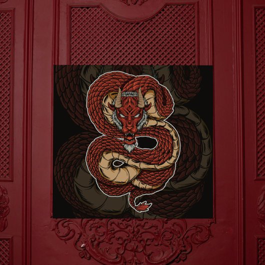 Infernal Serpent Red Dragon Poster
