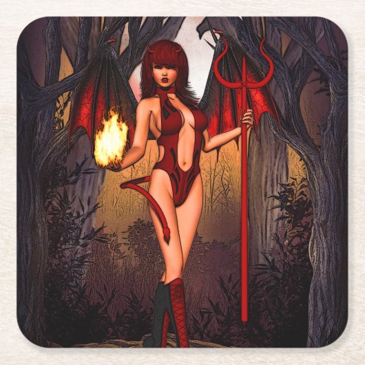 Infernal Temptress Kartonnen Onderzetters (Voorkant)