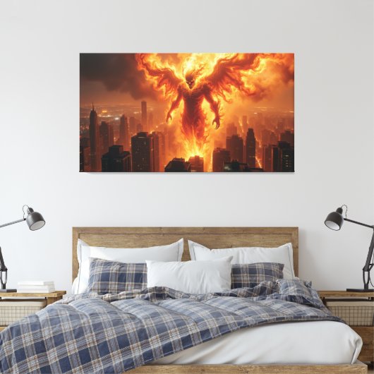 Infernal Titan Canvas Afdruk (Insitu (Slaapkamer))