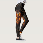 Infernal Vine Pumpkin Skull Halloween Leggings (Rechts)