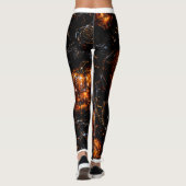 Infernal Vine Pumpkin Skull Halloween Leggings (Achterkant)