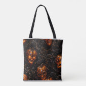 Infernal Vine Pumpkin Skull Halloween Tote Bag (Achterkant)