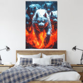 Infernal Wolf Pack Canvasprint Canvas Afdruk (Insitu (Slaapkamer))