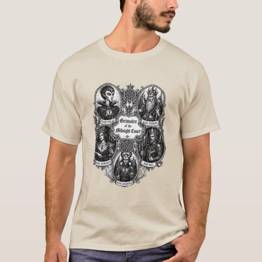 Infernale Iconen Het Gotische Grimoire T-shirt (Voorkant)