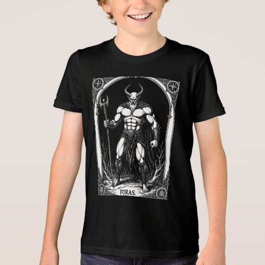 Infernale Majesteit van Foras Tri-Blend Shirt (Voorkant)