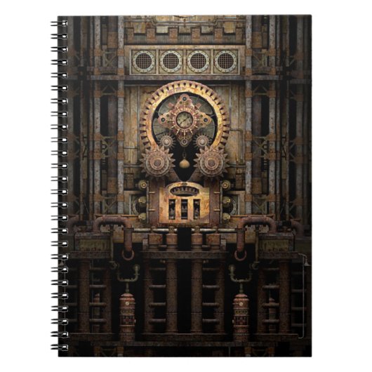 Infernale steampunkmachine notitieboek (Voorkant)